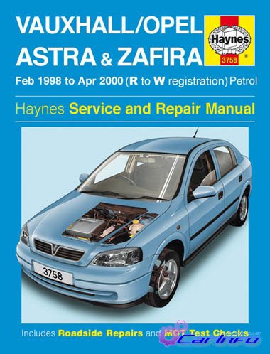  Vauxhall Astra G Zafira 1998-2000 Haynes Service and Repair Manual