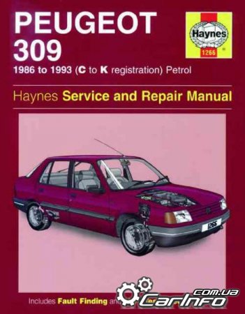 Peugeot 309 Petrol 1986 - 1993 Haynes Owners Service&Repair Manual
