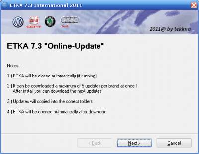 ETKA 7.3 Plus International 07/2011 + Online Updates ETKA 7.3 Plus International 07/2011 + Online Updates