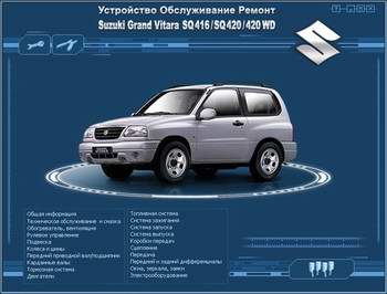 Управление по ремонту Suzuki Grand Vitara SQ416 / SQ420 / 420 WD 1997 - 2002 года выпуска Управление по ремонту Suzuki Grand Vitara SQ416 / SQ420 / 420 WD 1997 - 2002 года выпуска